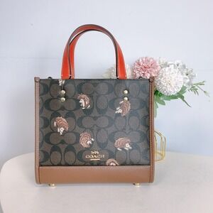 COACH CC769 Dempsey Tote 22 In Signature Canvas With Hedgehog Print